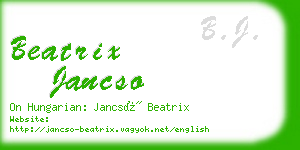 beatrix jancso business card